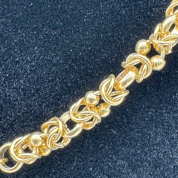 Givenchy  vmVintage  Gold Plated Byzantine Chain  Necklace Choker - Picture 8 of 10